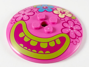 LEGO® los onderdeel Schaal met Motief Donker Roze 44375bpb13