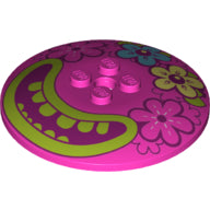 Plaatje in Gallery viewer laden, LEGO® los onderdeel Schaal met Motief Donker Roze 44375bpb13