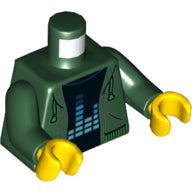 Plaatje in Gallery viewer laden, LEGO® los onderdeel Lijf met Motief Donkergroen 973pb3780c01