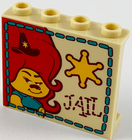 LEGO® los onderdeel Paneel met Motief Geelbruin 60581pb132