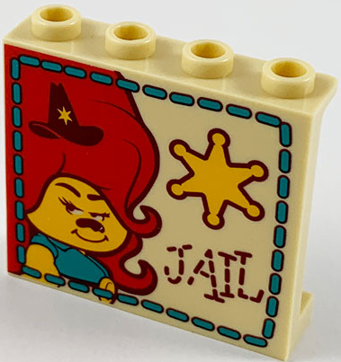 LEGO® los onderdeel Paneel met Motief Geelbruin 60581pb132