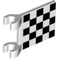 Plaatje in Gallery viewer laden, LEGO® los onderdeel Vlag met Motief in kleur Wit 2335p03