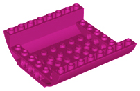 LEGO® los onderdeel Dakpan Gebogen in kleur Magenta 54091