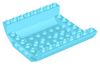 LEGO® los onderdeel Dakpan Gebogen Medium Azuurblauw 54091