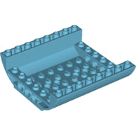 Plaatje in Gallery viewer laden, LEGO® los onderdeel Dakpan Gebogen Medium Azuurblauw 54091