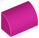 LEGO® los onderdeel Dakpan Gebogen in kleur Magenta 37352