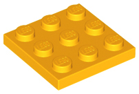 LEGO® los onderdeel Plaat Algemeen Helder Licht Oranje 11212
