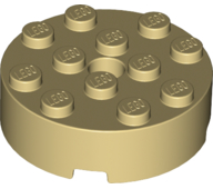 Plaatje in Gallery viewer laden, LEGO® los onderdeel Steen Rond in kleur Geelbruin 87081