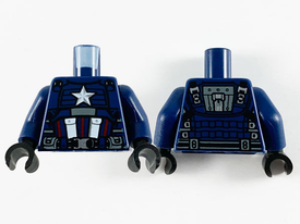 LEGO® los onderdeel Lijf met Motief Donkerblauw 973pb3811c01