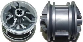 LEGO® los onderdeel Wiel in kleur Zilver 66155