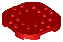 LEGO® los onderdeel Plaat Aangepast in kleur Rood 66789
