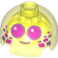 Plaatje in Gallery viewer laden, LEGO® Steen Rond met Motief Doorzichtig Neon Groen 553pb038