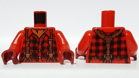 LEGO® los onderdeel Lijf met Motief Rood 973pb3797c01