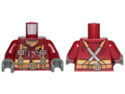 LEGO® los onderdeel Lijf met Motief Donkerrood 973pb3880c01