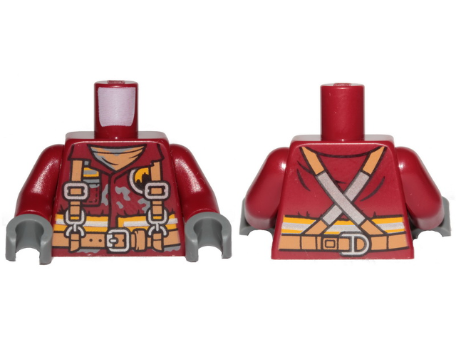 LEGO® los onderdeel Lijf met Motief Donkerrood 973pb3880c01