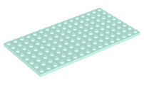 LEGO® los onderdeel Plaat Algemeen in kleur Licht Aqua 92438