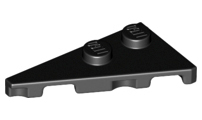 LEGO® los onderdeel Wig Plaat in kleur Zwart 65429