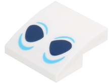 Plaatje in Gallery viewer laden, LEGO® los onderdeel Dakpan Gebogen met Motief Wit 15068pb118