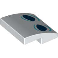 LEGO® los onderdeel Dakpan Gebogen met Motief Wit 15068pb118