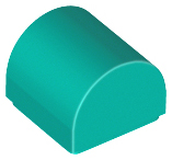Plaatje in Gallery viewer laden, LEGO® los onderdeel Dakpan Gebogen Donker Turkoois 49307