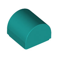 Plaatje in Gallery viewer laden, LEGO® los onderdeel Dakpan Gebogen Donker Turkoois 49307