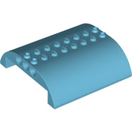 Plaatje in Gallery viewer laden, LEGO® los onderdeel Dakpan Gebogen Medium Azuurblauw 54095