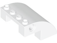 LEGO® los onderdeel Dakpan Gebogen in kleur Wit 61487