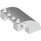 LEGO® los onderdeel Dakpan Gebogen in kleur Wit 61487