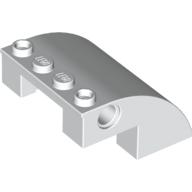 LEGO® los onderdeel Dakpan Gebogen in kleur Wit 61487