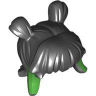 Plaatje in Gallery viewer laden, LEGO® los onderdeel Haar in kleur Zwart 66915pb01