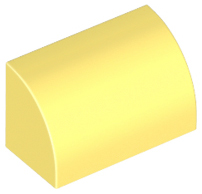 Plaatje in Gallery viewer laden, LEGO® los onderdeel Dakpan Gebogen Helder Lichtgeel 37352