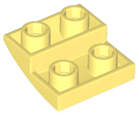 LEGO® los onderdeel Dakpan Gebogen Helder Lichtgeel 32803