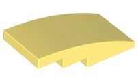 Plaatje in Gallery viewer laden, LEGO® los onderdeel Dakpan Gebogen Helder Lichtgeel 93606
