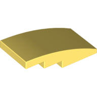 Plaatje in Gallery viewer laden, LEGO® los onderdeel Dakpan Gebogen Helder Lichtgeel 93606