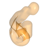 LEGO® los onderdeel Energy Effect Doorzichtig Oranje 27393