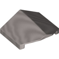 LEGO® los onderdeel Dakpan Gebogen Metallisch Zilver 1762