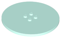 LEGO® los onderdeel Tegel Rond in kleur Licht Aqua 6177