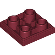 LEGO® los onderdeel Tegel Aangepast Donkerrood 11203