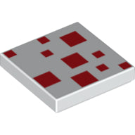 Plaatje in Gallery viewer laden, LEGO® los onderdeel Tegel met Motief Wit 3068bpb0991