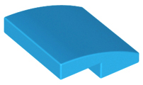 LEGO® los onderdeel Dakpan Gebogen Donker Azuurblauw 15068