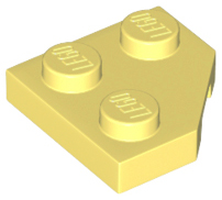 LEGO® los onderdeel Wig Plaat Helder Lichtgeel 26601