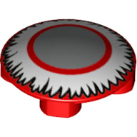 LEGO® los onderdeel Plaat Rond met Motief Rood 2654pb012