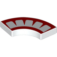 LEGO® los onderdeel Tegel Rond met Motief Wit 27925pb002