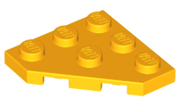 Plaatje in Gallery viewer laden, LEGO® los onderdeel Wig Plaat Helder Licht Oranje 2450