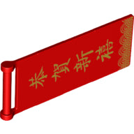 LEGO® los onderdeel Vlag met Motief in kleur Rood 30292pb043