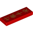 LEGO® los onderdeel Tegel met Motief Rood 63864pb097