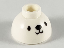 Plaatje in Gallery viewer laden, LEGO® los onderdeel Steen Rond met Motief Wit 20952pb04
