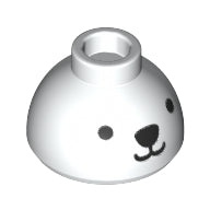 Plaatje in Gallery viewer laden, LEGO® los onderdeel Steen Rond met Motief Wit 20952pb04