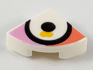LEGO® los onderdeel Tegel Rond met Motief Wit 25269pb011
