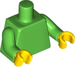 LEGO® los onderdeel Lijf in kleur Fel Groen 973c90